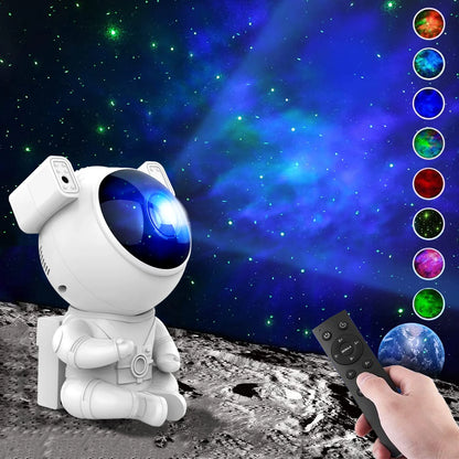 Astra Galaxy Projector — Astronaut Star & Nebula Night Light (Remote + Bluetooth)