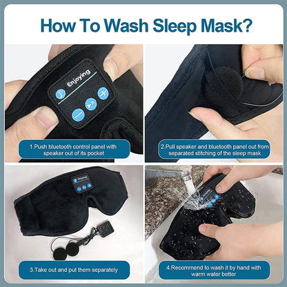 Cache-yeux Bluetooth Somna porté pour dormir avec écouteurs plats intégrés