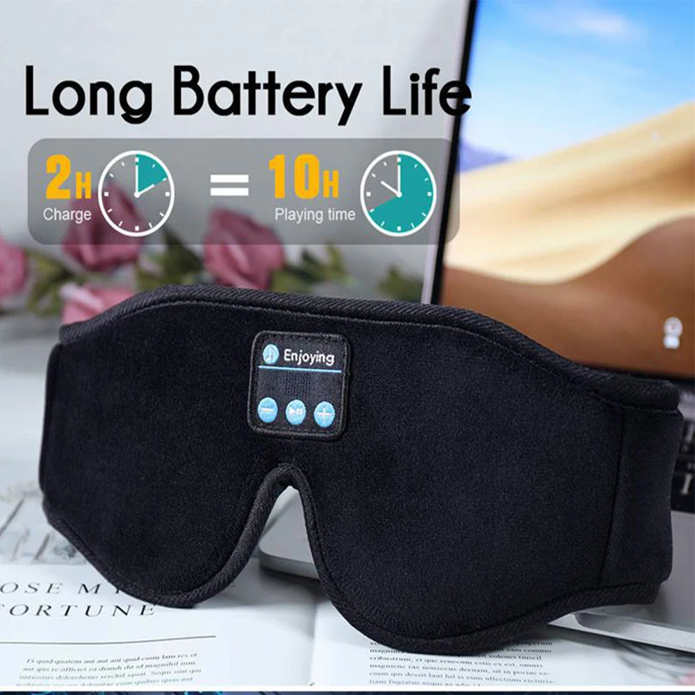 Cache-yeux Bluetooth Somna porté pour dormir avec écouteurs plats intégrés