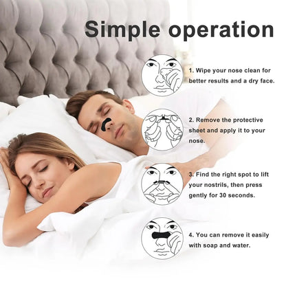 Anti Snoring Nose Strips for Breathing Correction Physical Expansion Breathable Nasal Patch Better Sleep Anti-Snoring Nasal Stri