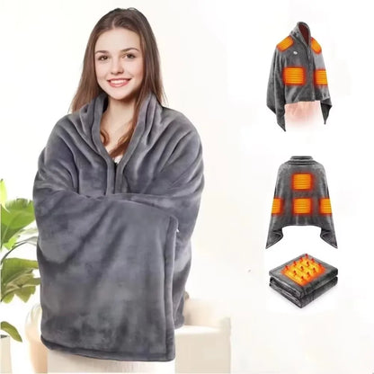 Tapis chauffant Somna en velours posé sur un divan dans une chambre douce