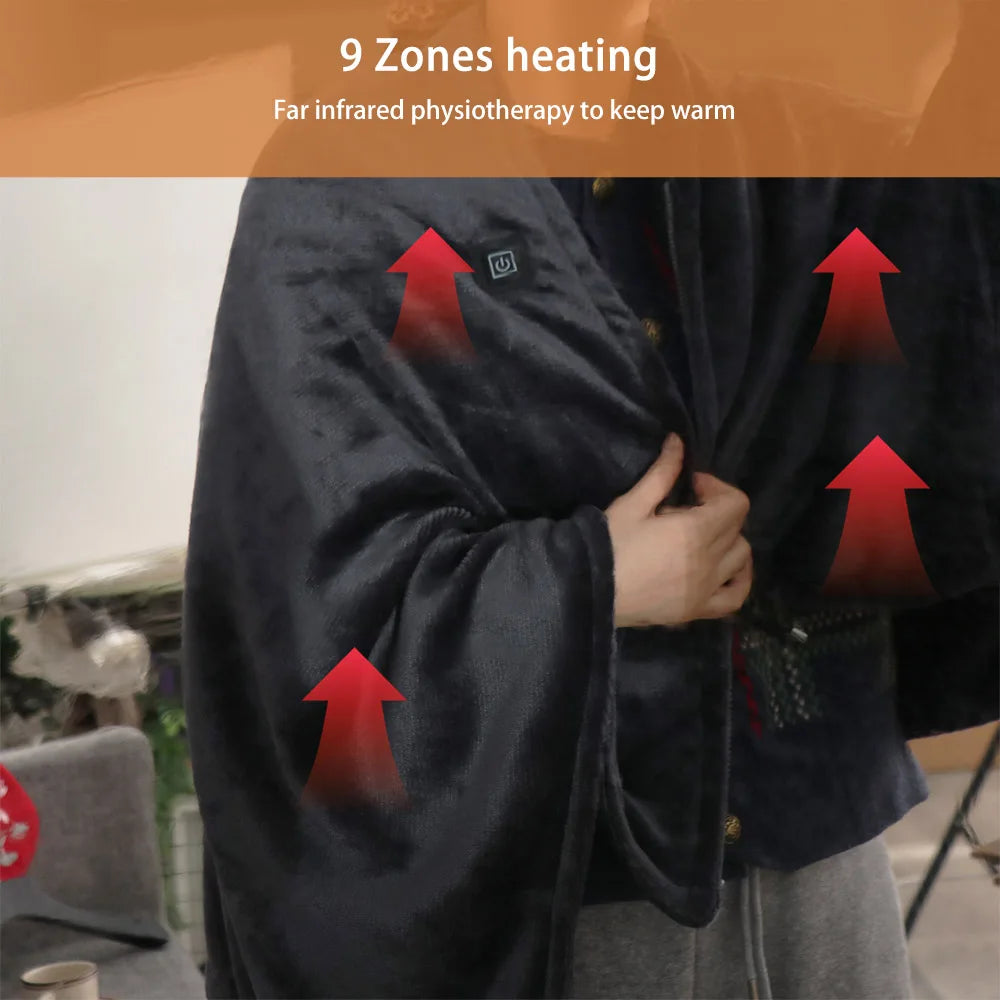 Tapis chauffant en velours à 8 zones